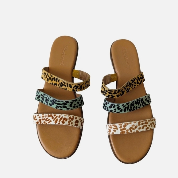 Madewell Brown and Black Sandals Flat Slip-On - Picture 2 of 4